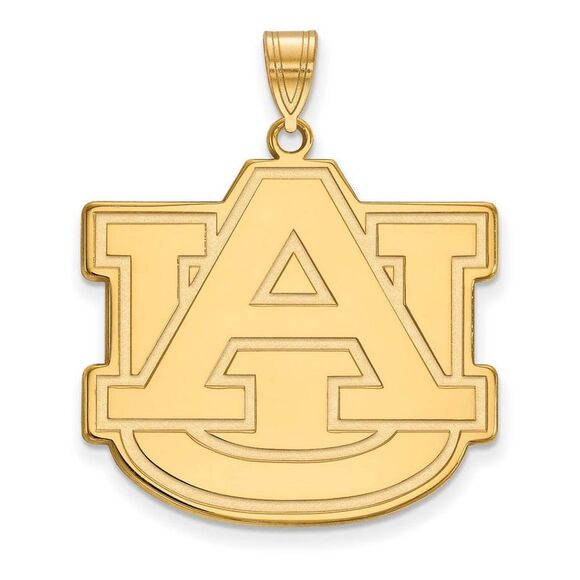14k Gold Plated Silver Auburn U XL Pendant